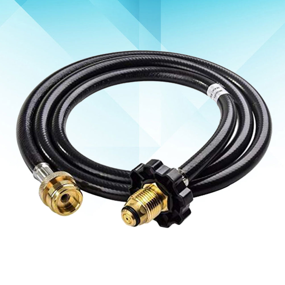 Propane Refill Adapter for Camping Stove Gas Hose, 20LB, 6 Feet, Black H237953