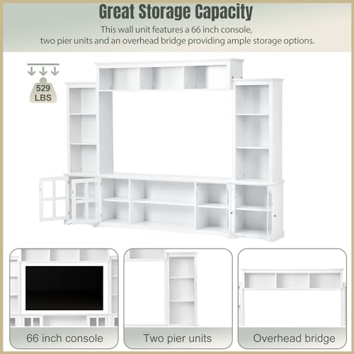 Modern TV Stand for TVs up to 75 Inch, Minimalist Media Console with Storage, Black K744618