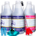Deep Pour Epoxy Resin Kit - 240OZ Bubbles Free Epoxy Resin for 2-4" Pour Depths - 2:1 Crystal Clear Self-Leveling Casting Resin for River Tables, Flower Preservation, Resin Art, Wood Casting, Crafts