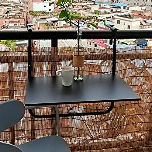 Balcony Hanging Table for Railings, Outdoor Folding, Black T1185