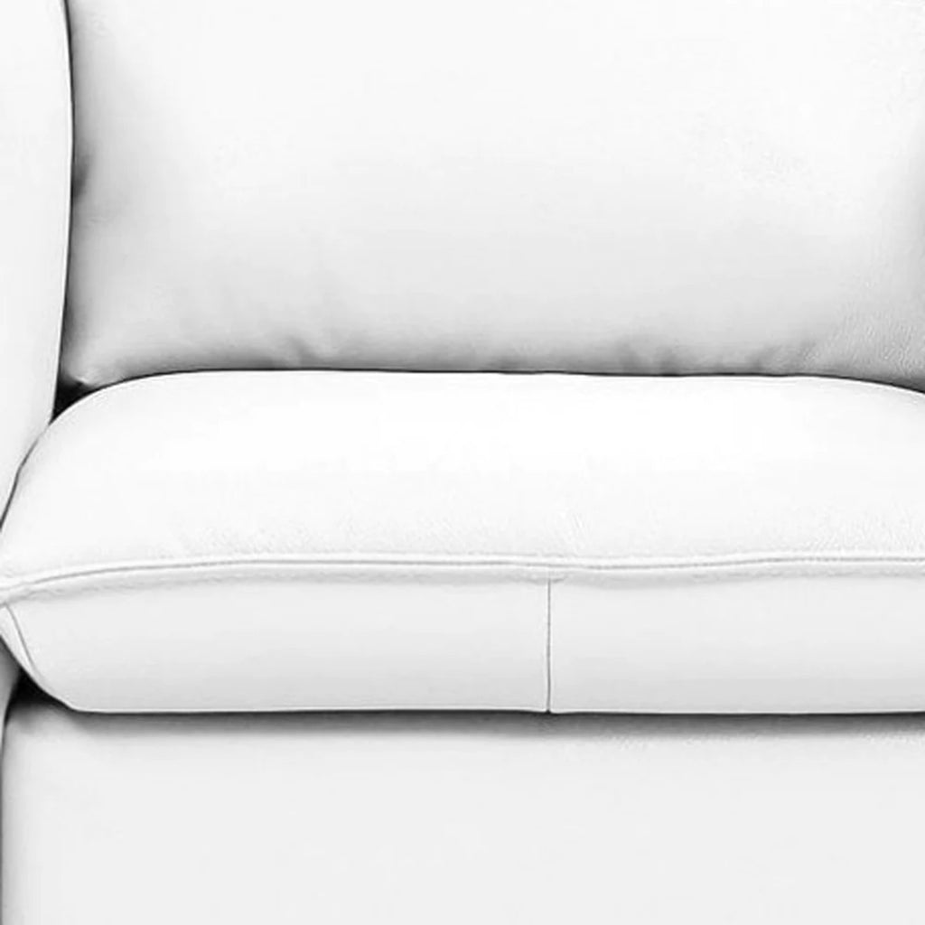 HomeRoots 31 x 36 x 31 in. White Genuine Leather Swivel Accent Chair D957936
