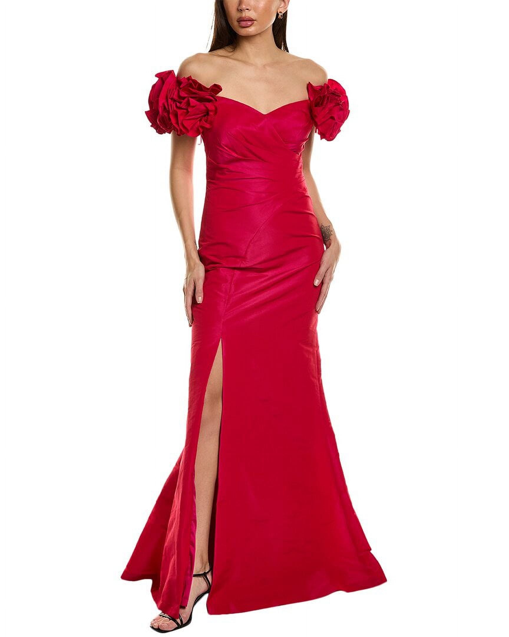 Teri Jon by Rickie Freeman womens  Taffeta Gown, 10, Pink