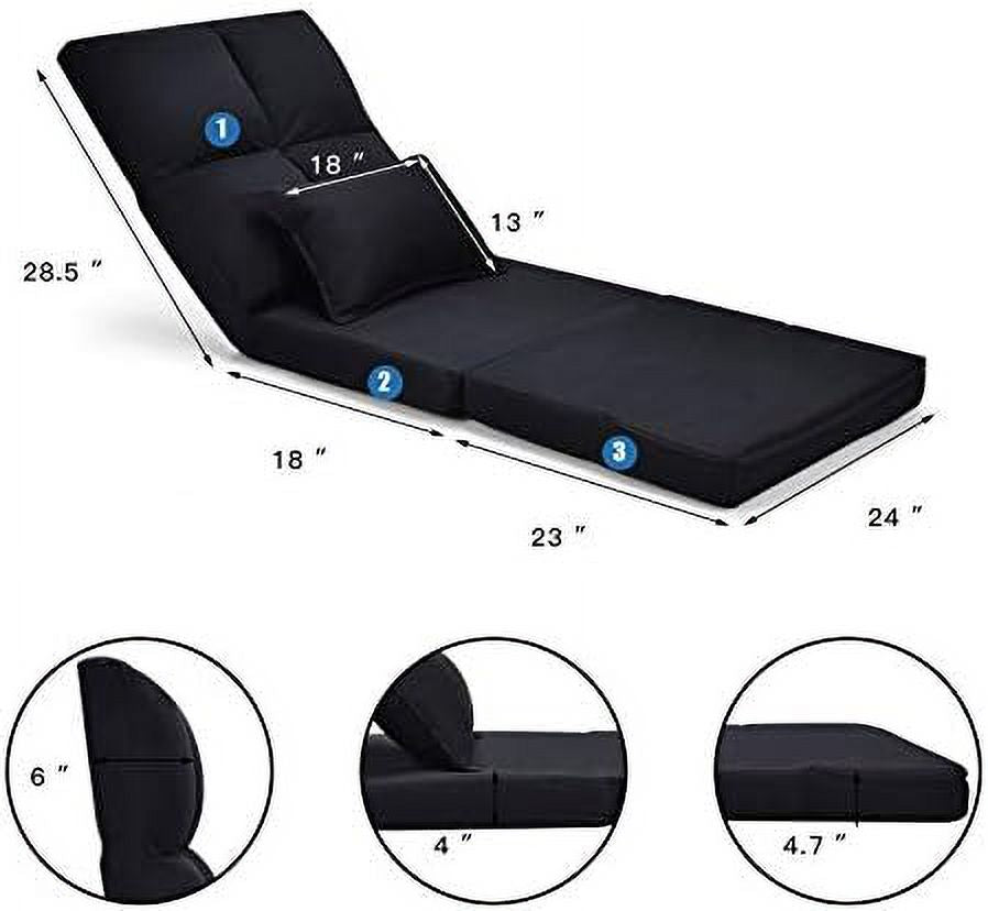 GEROBOOM Folding Sofa Bed with Pillow, Convertible Sleeper Chair for Adults E75308