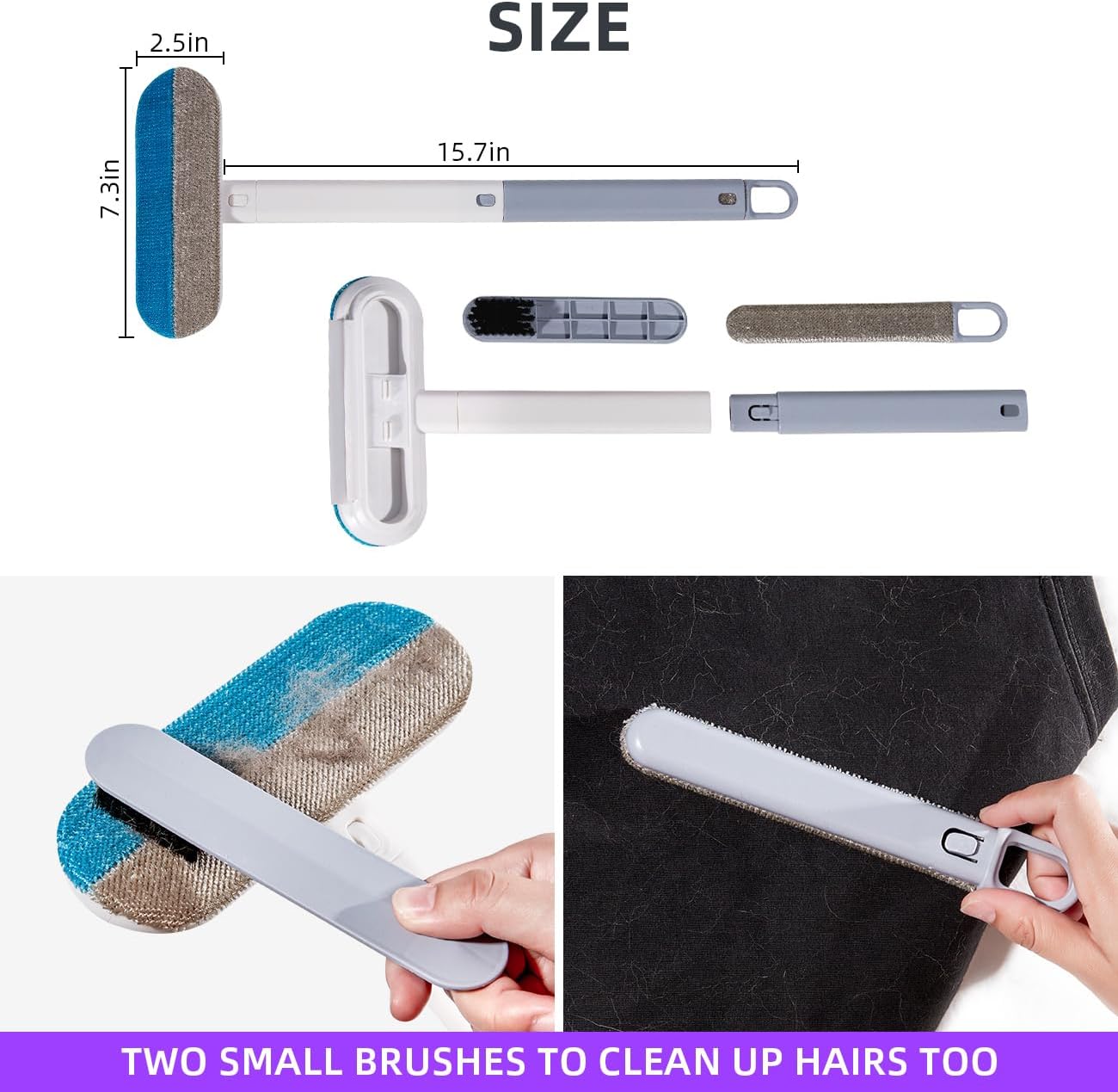 Cat Hair Remover Furniture Reusable Lint Roller Pet Hair Removal Tool N5392