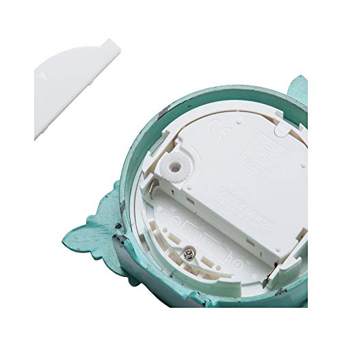 NIKKY HOME Small Table Clock with Faux Pearls, White A9876