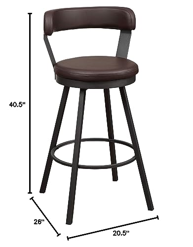 Lexicon Ruthie Swivel Counter Stool, Set of 2, Black F824718