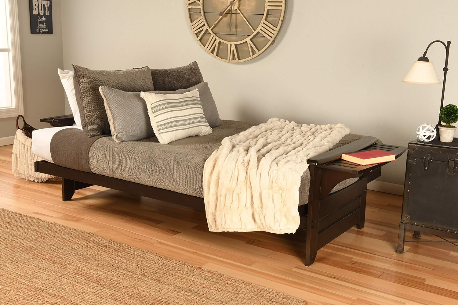 Kodiak Furniture Phoenix Futon Full Suede Black A452