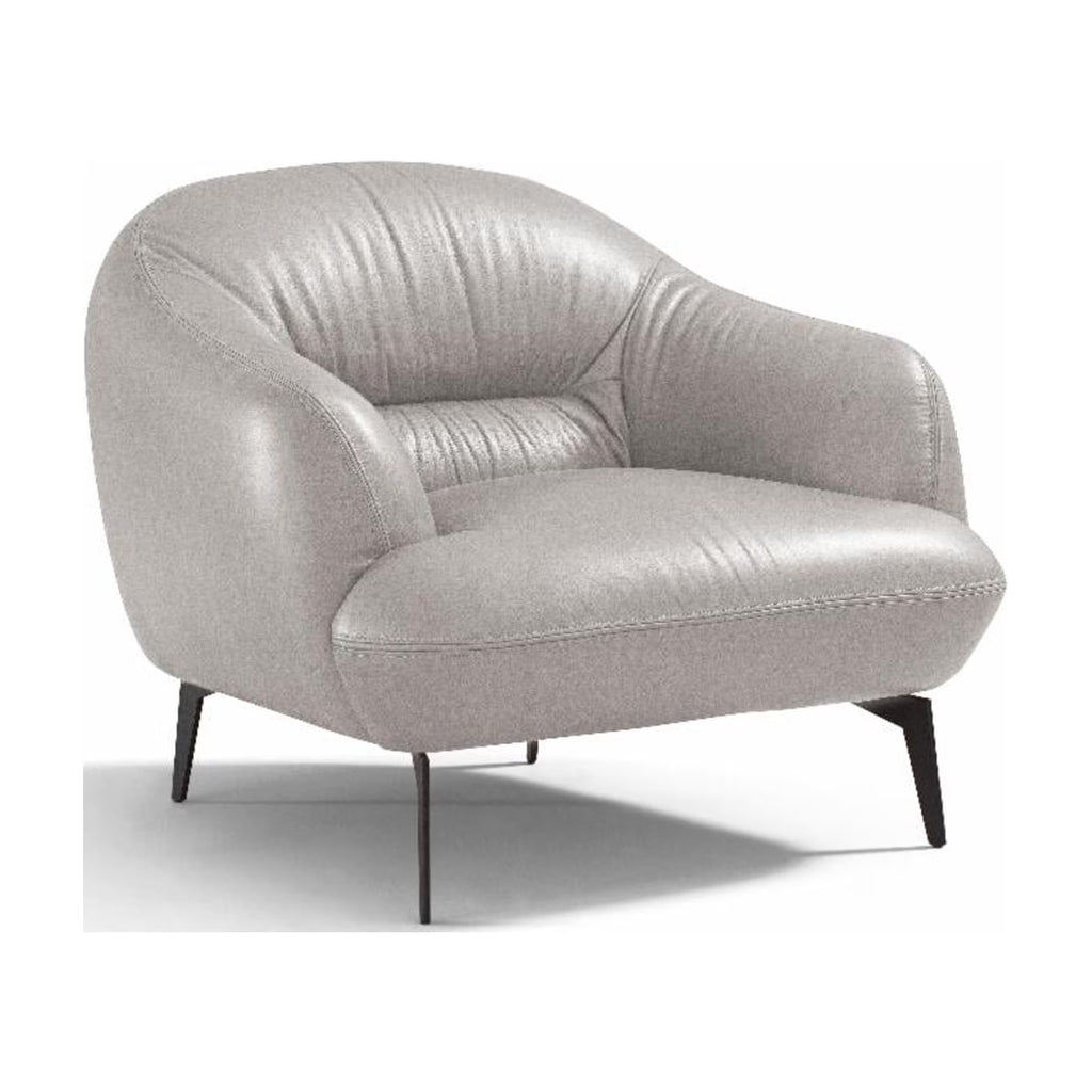 Acme Furniture  41 x 38 x 35 in. Leonia Accent Chair, Pearl Gray Leather
