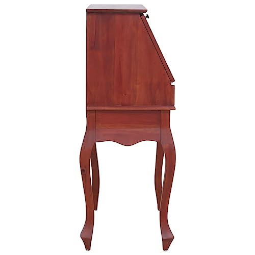 Vintage Secretary Desk Solid Wood with Flip Top Storage E708