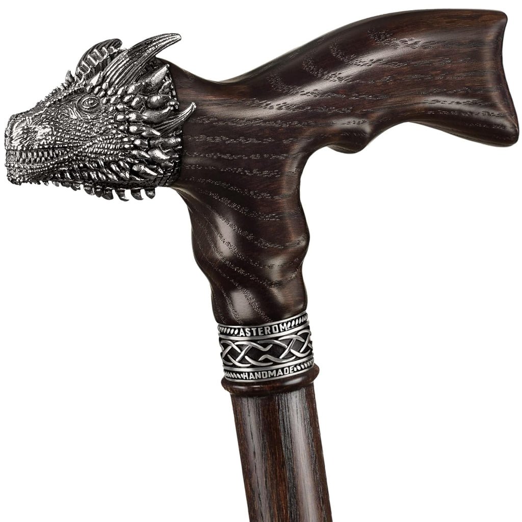 Asterom Handmade Wooden Walking Cane Dragon Walking Stick T167278