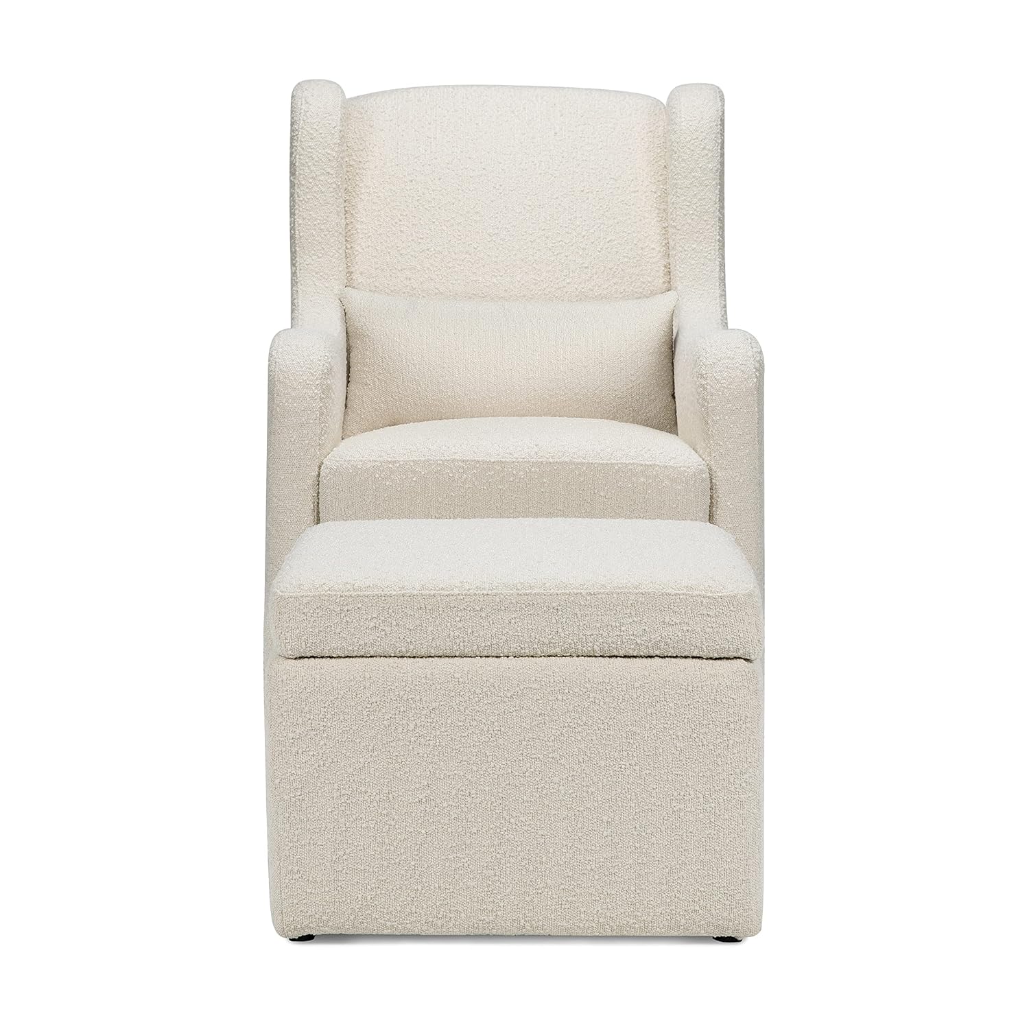Carter's by DaVinci Adrian Swivel Glider with Storage Ottoman, Ivory Boucle R715477