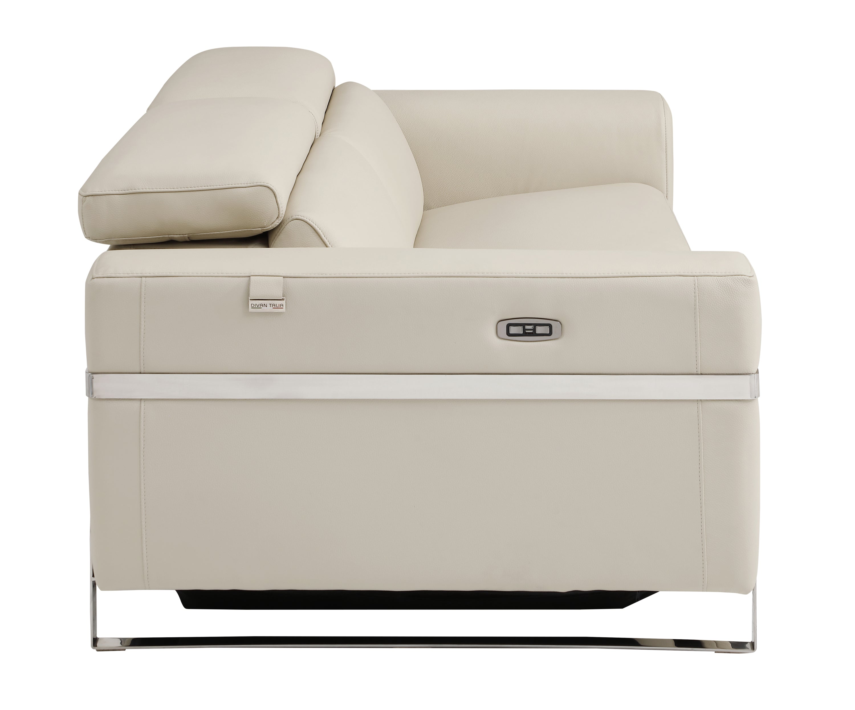 Regal Top Grain Italian Leather Power Recliner Chair - Beige L672