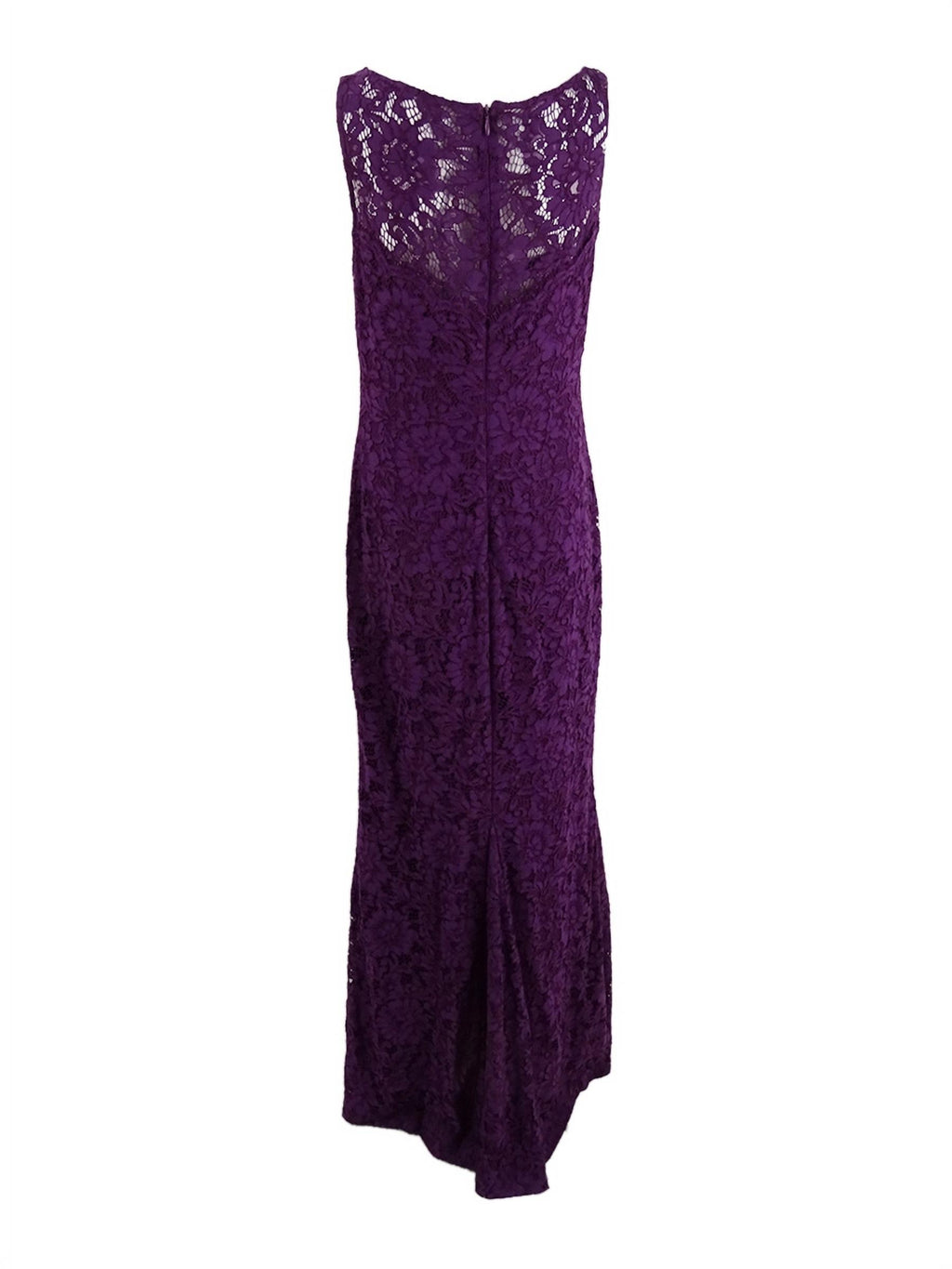 Lauren Ralph Lauren Women's Scalloped Lace Gown, Purple, Size 12 Y716391