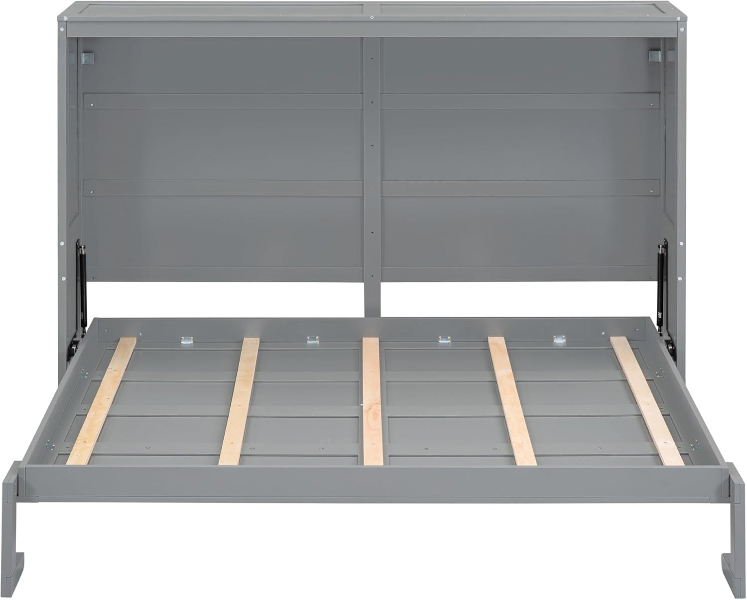 MERITLINE Full Size Murphy Bed Wall Bed for Guest Room, Gray P899