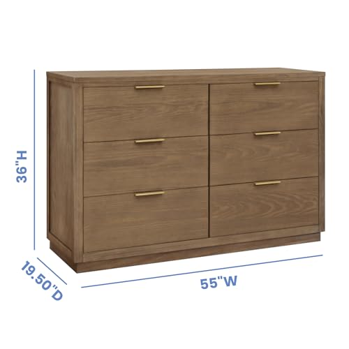 Delta Children Forever 6 Drawer Dresser Teak Brown O13577