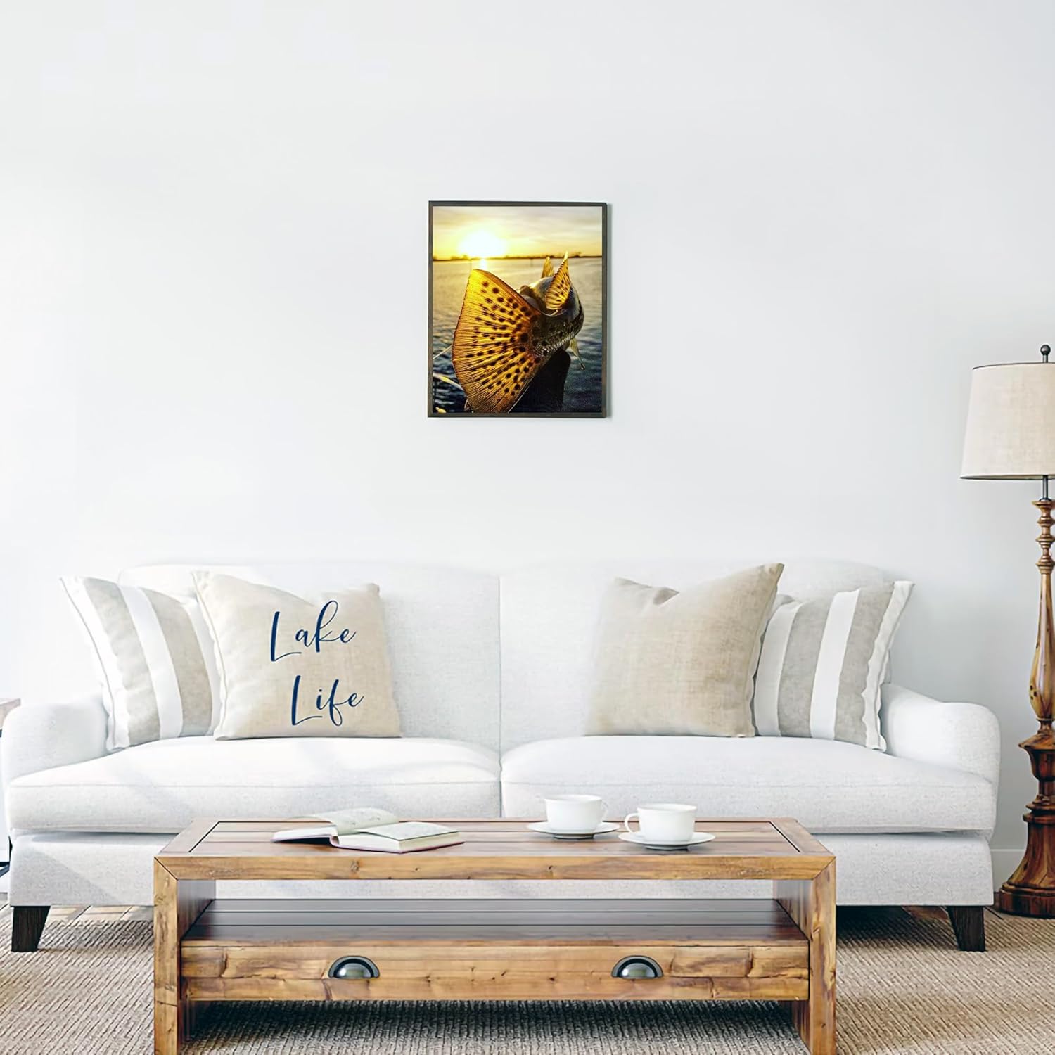 Speckled Sea Trout 18" Sunset Print, Unframed Fish Wall Art 8 x 10 N707