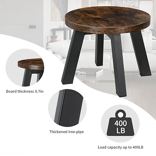 Round Stepping Stool for Adults and Kids with Non-Slip Mats Y948