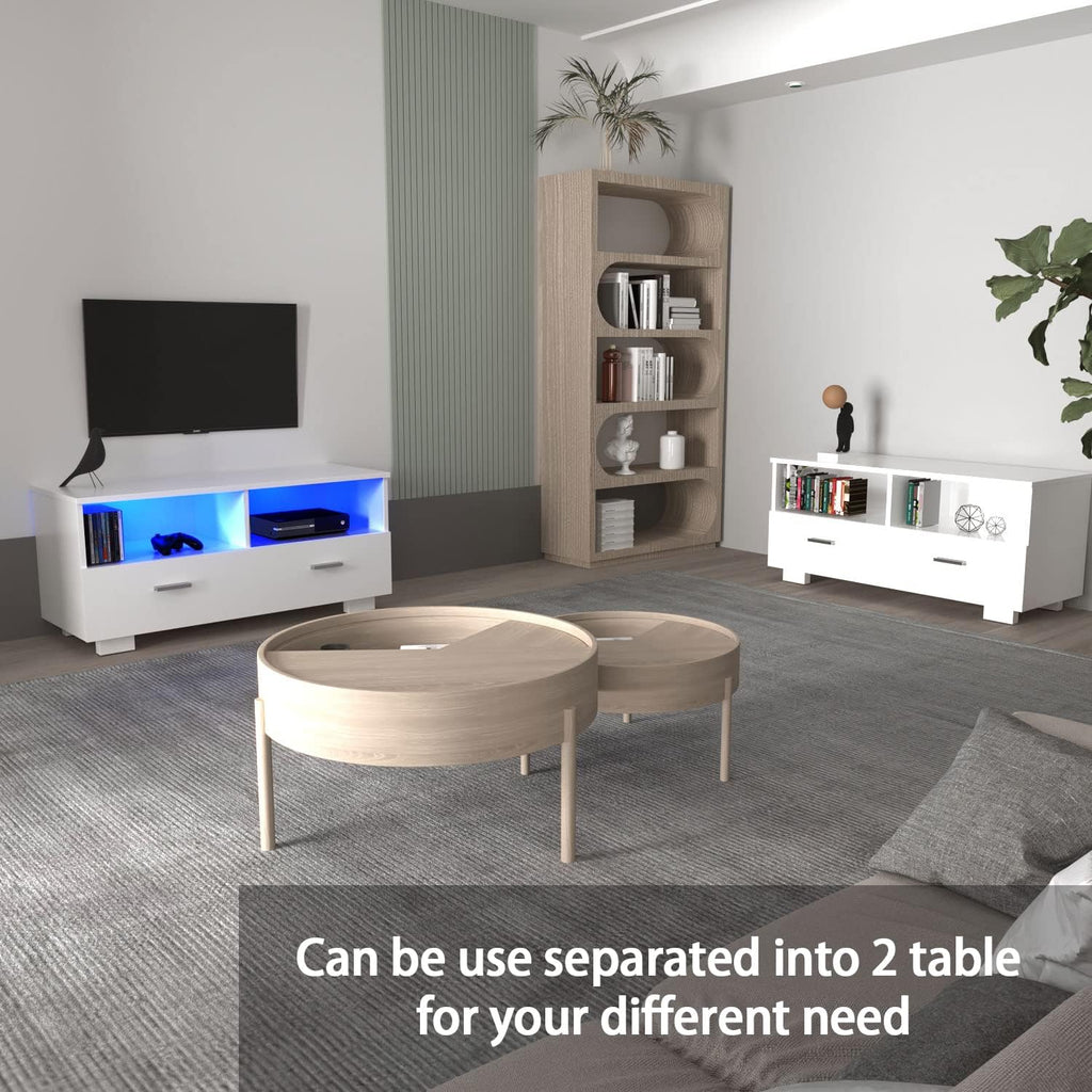 4 EVER WINNER TV Stand for 75+ Inch TV with Storage, White Q7111