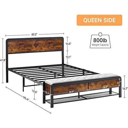 IDEALHOUSE 3-Piece Queen Bedroom Set with Storage S2579
