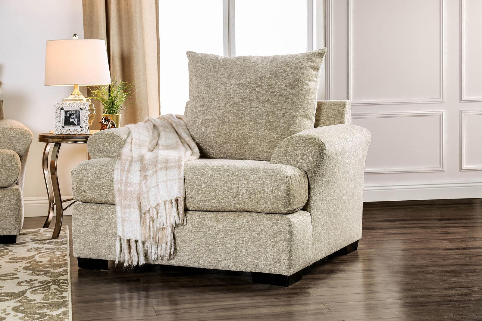Bonaventura Transitional Gray Microfiber Sofa Loveseat K483935