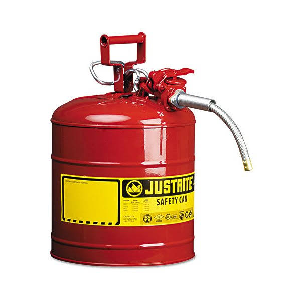 Justrite 5 Gallon Red Safety Can Type II AccuFlow I67357