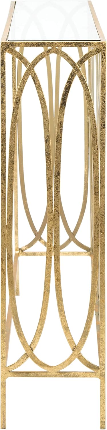 Safavieh Home Carina Gold Foil and Glass Console Table E417