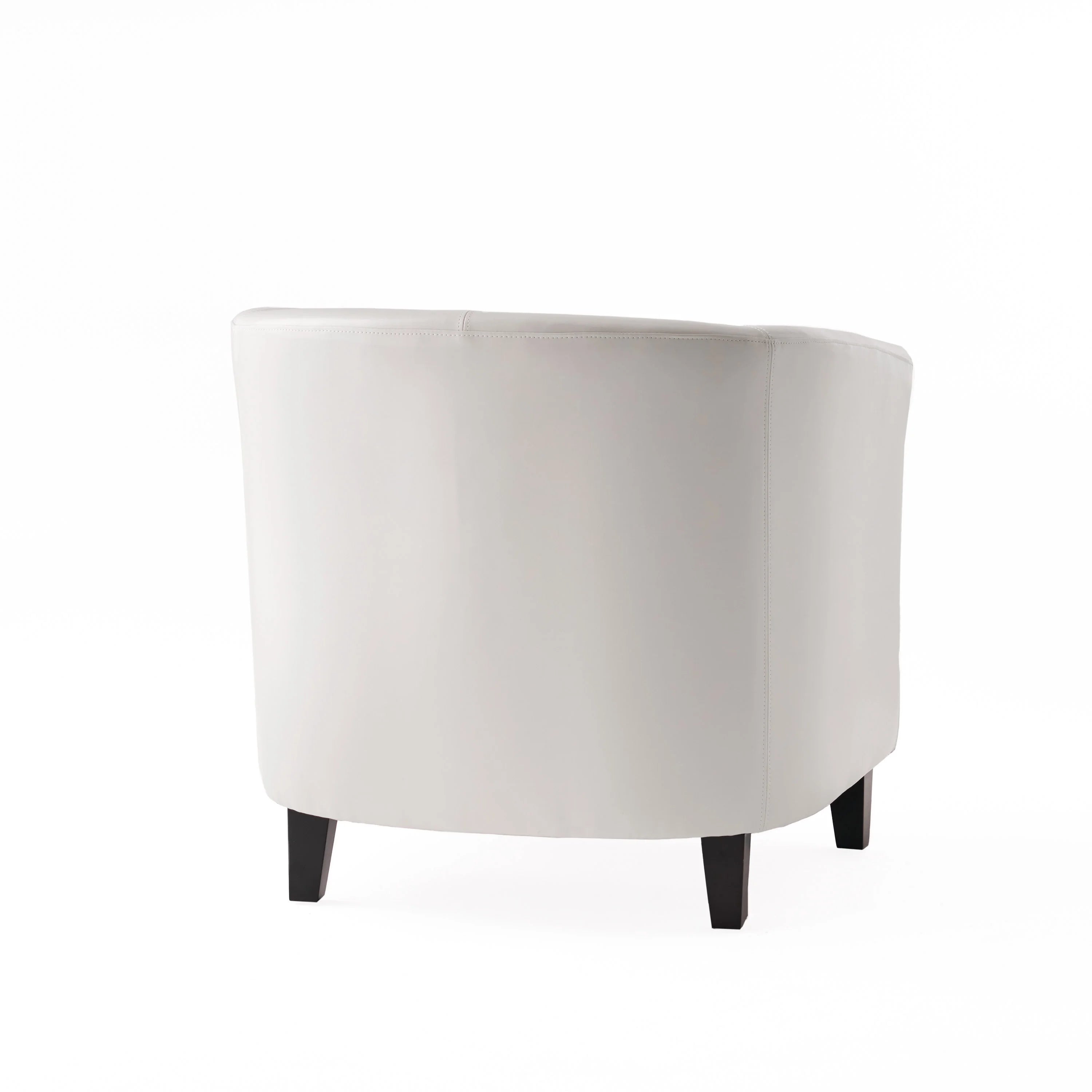 GDF Studio Miller Upholstered Club Chair, Ivory Bonded Leather N367