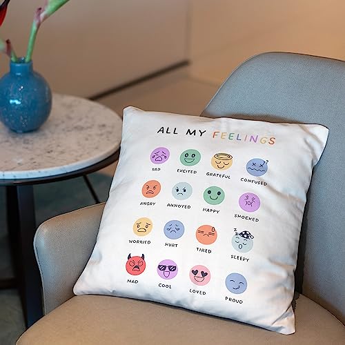 Mood Meter Pillow Covers 20x20 with Multiple Expressions P39389