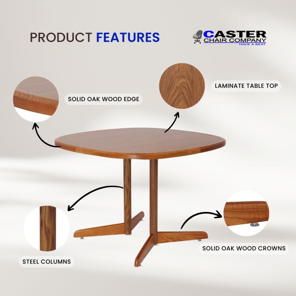 Caster Chair Company 5-Piece 42x42 Caster Dining Set with Laminate Table & Toast Chairs C531346