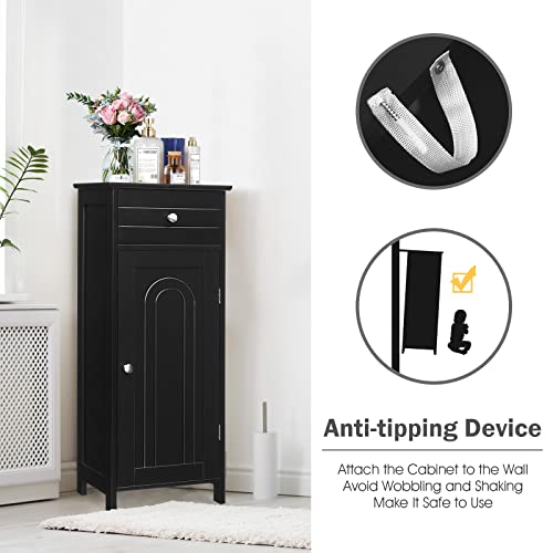 Bathroom Storage Cabinet, Black Q516395