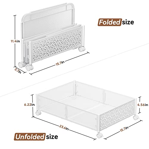 PHINOX Under Bed Storage Containers with Wheels, 4 Pack Y65751
