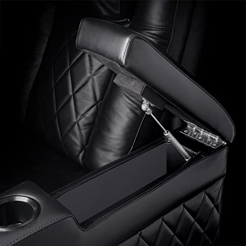 Valencia Tuscany Home Theater Seating Power Reclining Leather Row of 4 Loveseat Center Dark Chocolate G8761