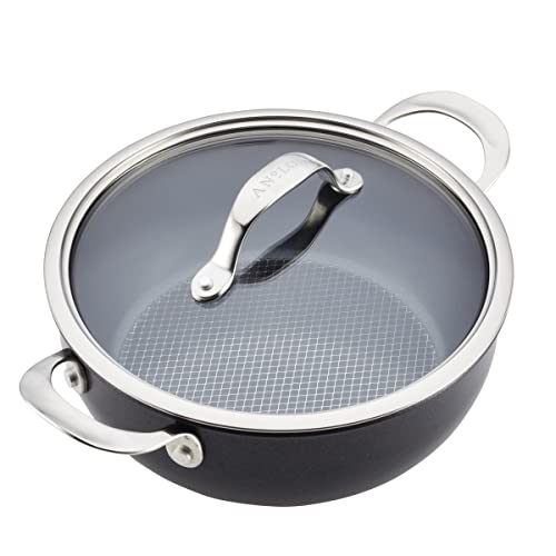Anolon X Hybrid Nonstick Cookware Set, 12 Piece, Charcoal Gray B384083