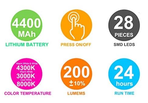 Rechargeable Clip on Picture Light with Timer, Dimmable LED Art Lamp W248562