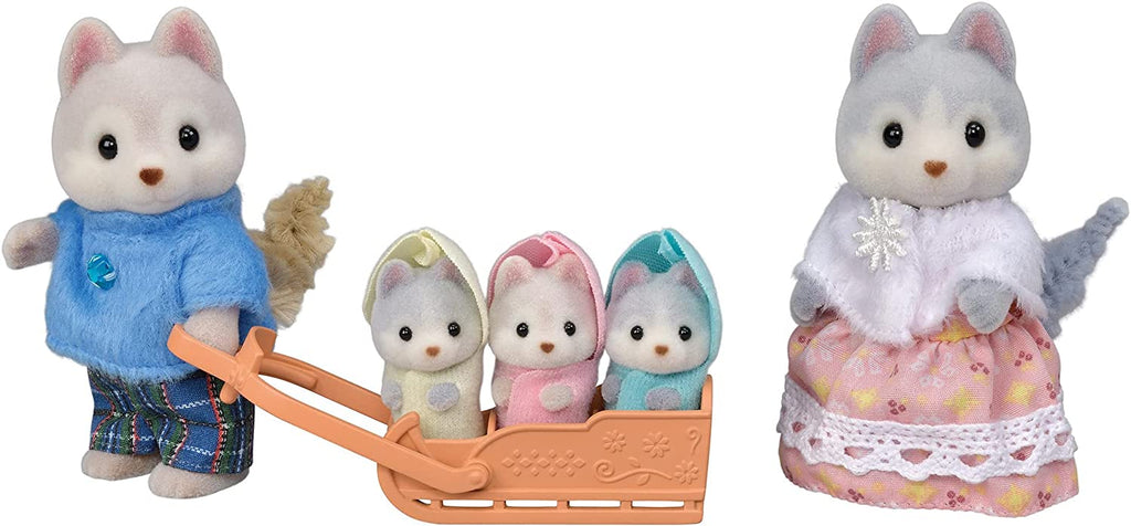 Calico Critters Husky Family, Set of 5 Collectible Doll Figures