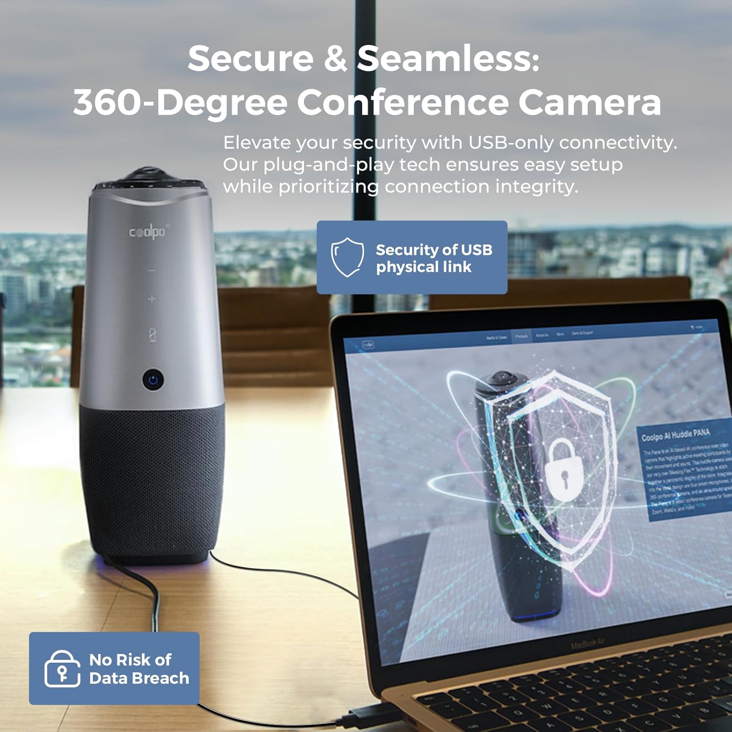 PANA 4K All-in-one Conference Room Camera with Speaker and Microphone C768