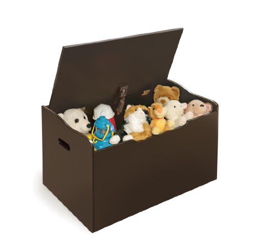 Badger Basket Kid's Wooden Toy Box and Storage Bench Seat - Gray L511502