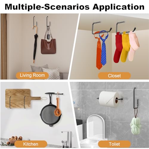 Hat Rack for Baseball Caps, 2Pcs Adhesive Wall Hat Holder E331604