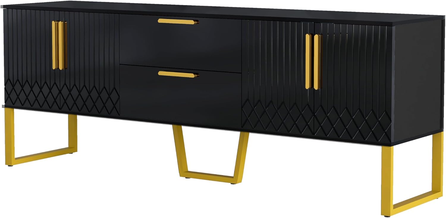 TV Stand for TVs up to 75 Inches with Drawer & Doors, Modern Media Console W93332