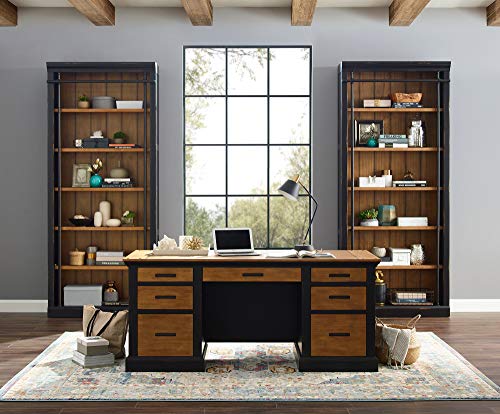 Martin Furniture Toulouse 6-Shelf Bookcase, Aged Ebony S7533