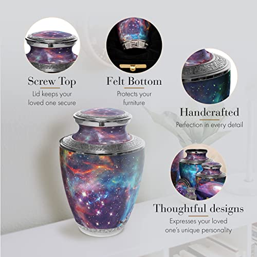 Cosmic Galaxy Keepsake Urns for Human Ashes with Velvet Gift Box X613
