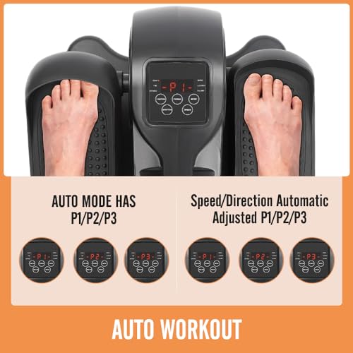 Under Desk Elliptical Electric Seated Pedal Exerciser with Remote Control U141