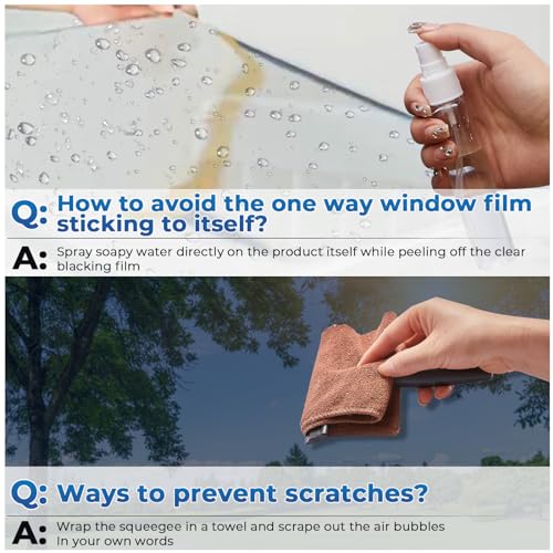 Coavas Window Privacy Film Frosted Glass Decorative Static Cling Sun Blocking Removable Q7188