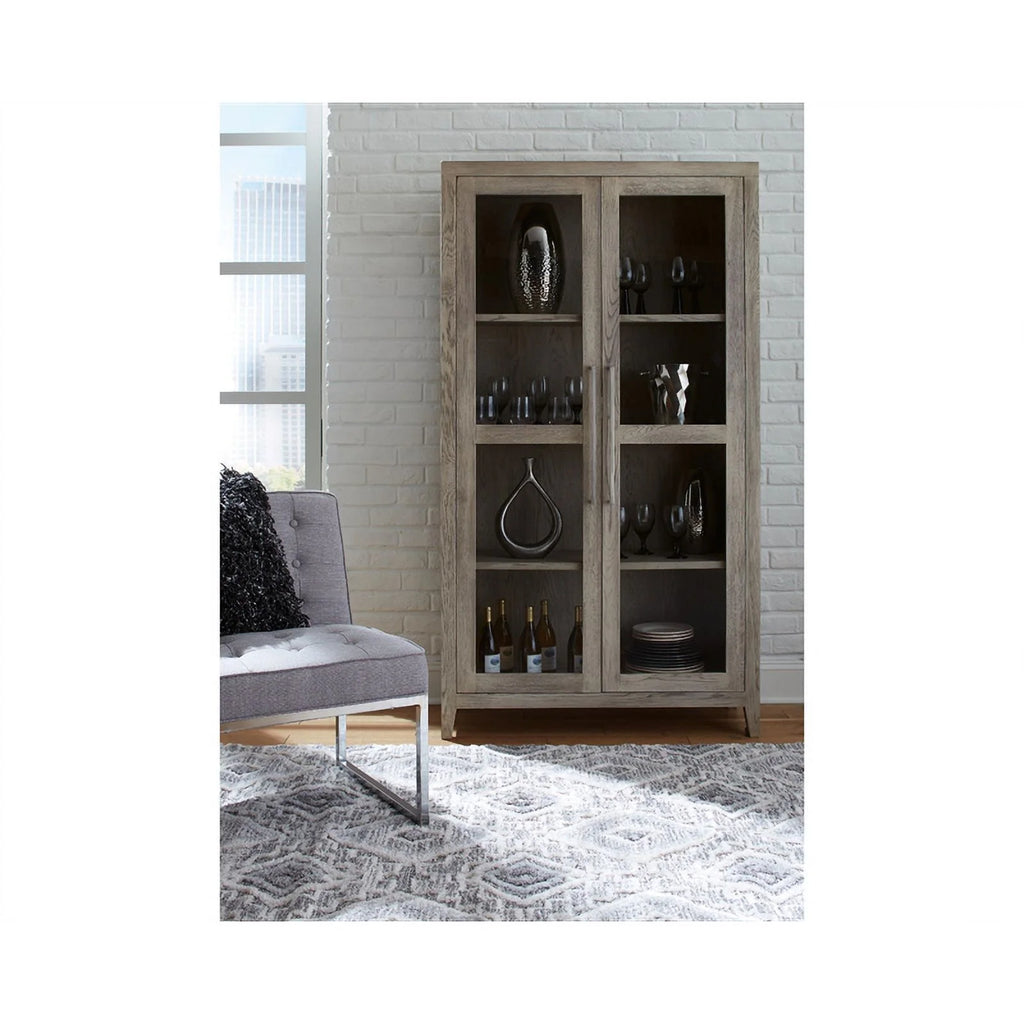Ashley Furniture Dalenville 2-Door Wood Accent Cabinet, Antiqued Light Gray O6624