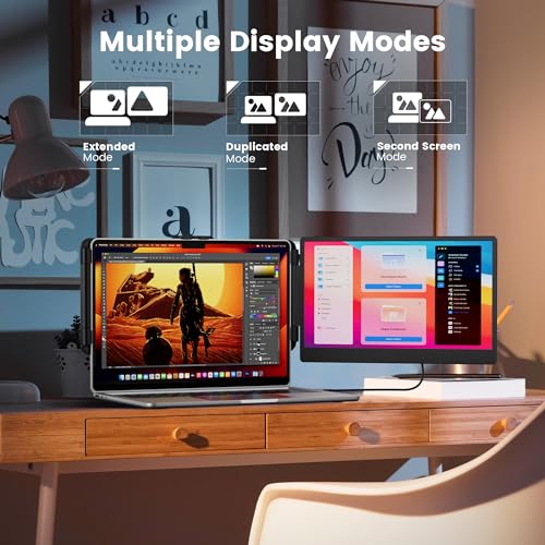 14" Portable Monitor for Laptop, 360° Rotation, 1080P FHD IPS, HDMI/USB-C P997291