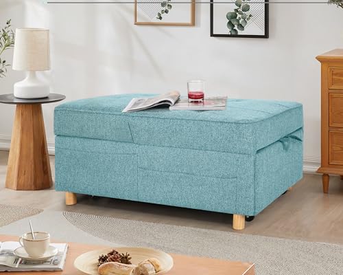 4-in-1 Convertible Sofa Bed Chair with Adjustable Backrest, Black P1448