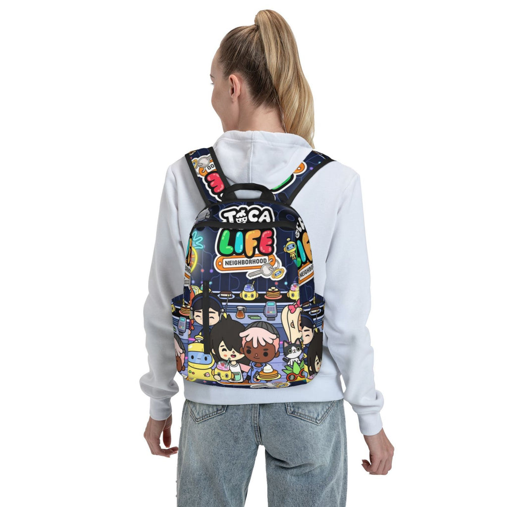 Toca Boca Party Life Backpack Student School Bag Lightweight Unisex K18284