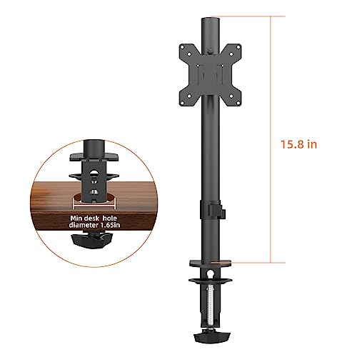 Pholiten Monitor Mount for 13-32" Screens, Adjustable Single Desk Stand, VESA 75x75/100x100mm S87837