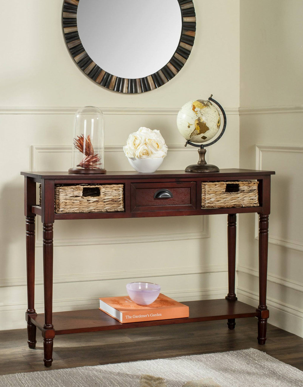Safavieh Christa Console Table with Storage, Cherry I988158