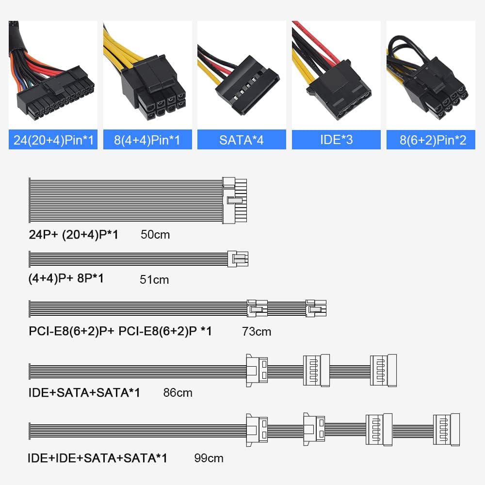 ATX 500W 80 Plus Gold Non-Modular PC Power Supply U415